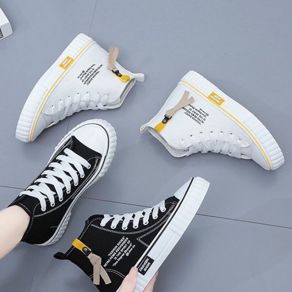 Sepatu Sneakers Kanvas Wanita Import Korea Fashion Mutuoni / Sepatu Kets Korean Style Kekinian