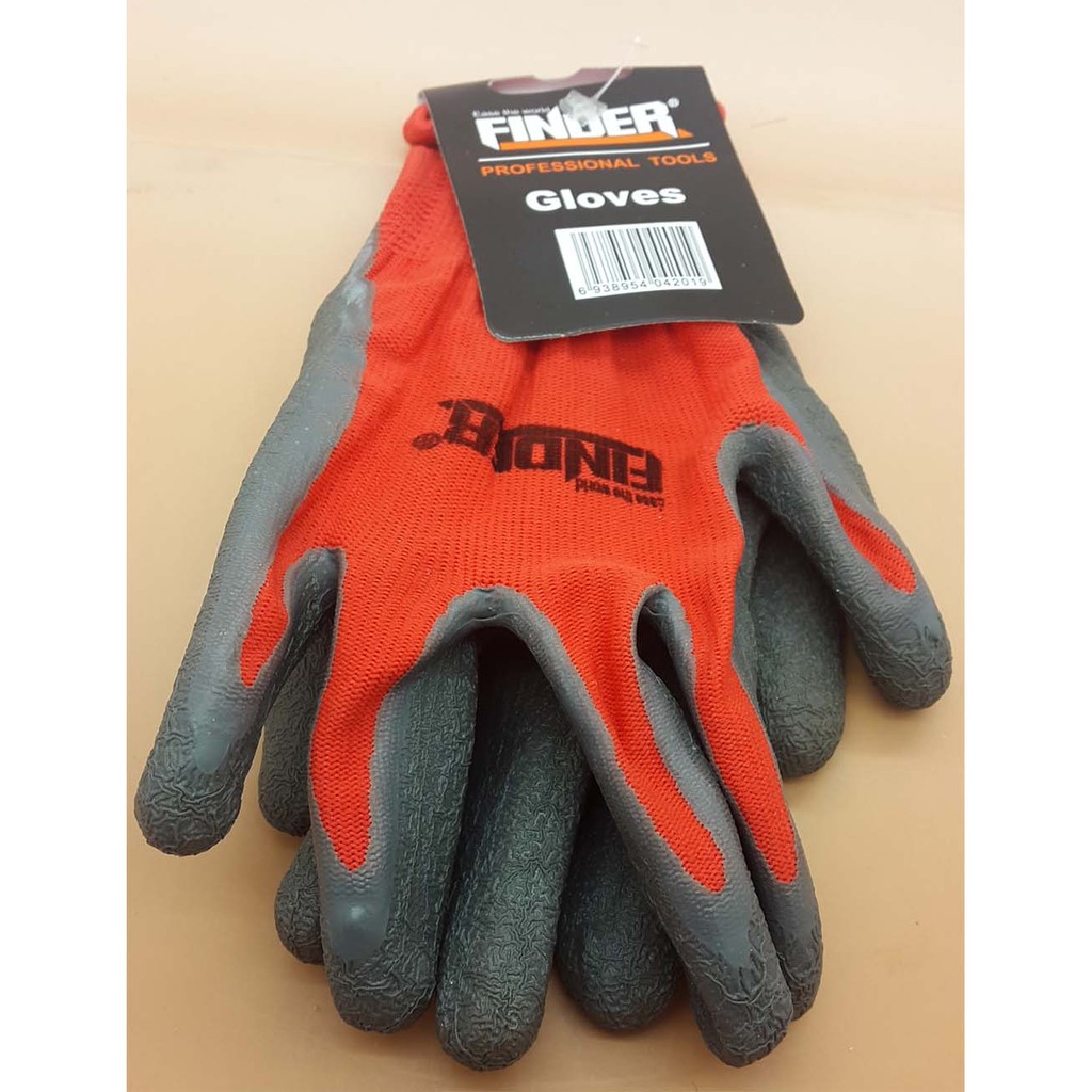 FINDER RED GLOVES safety professional tools / sarung tangan Shield