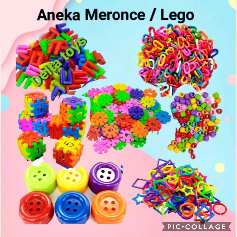 Mainan Edukasi Anak - Aneka Meronce Lego Creatif Mainan Anak perempuan laki Anak Bayi - edukatif-1