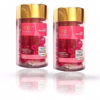 Elips varian  Pink botol 50 biji Vitamin  Rambut  Hair 