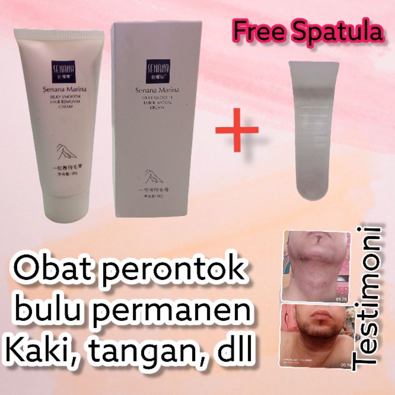 krim obat perontok bulu permanen kumis, jenggot, brewok, tangan, kaki, ketiak, cod / bayar ditempat