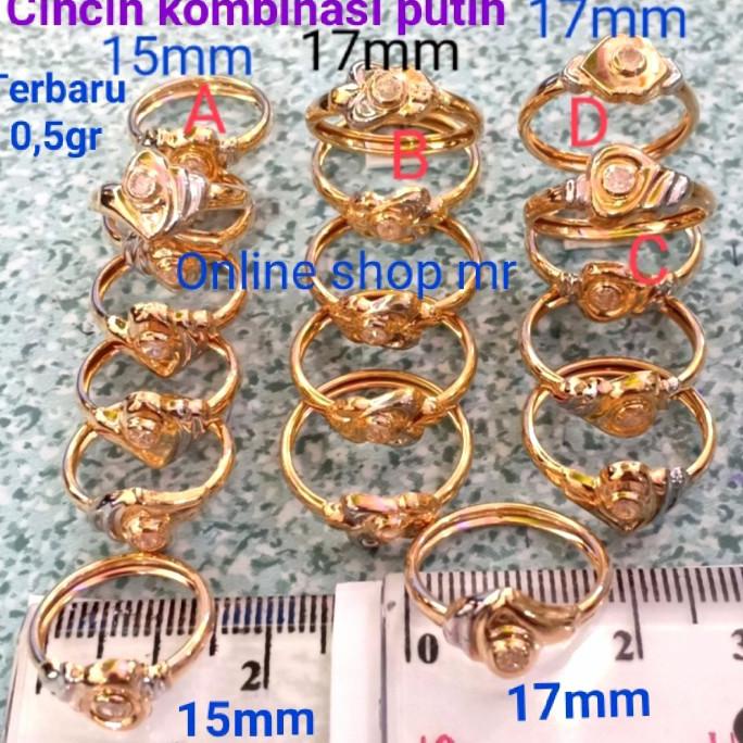 CINCIN EMAS ASLI KADAR 300/350 CINCIN 0,5 GRAM..