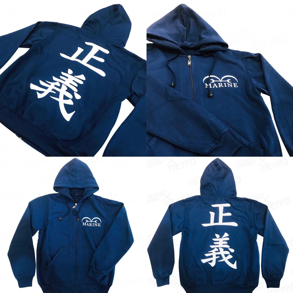 Jaket Admiral Marine Navy Kanji Anime Onepiece