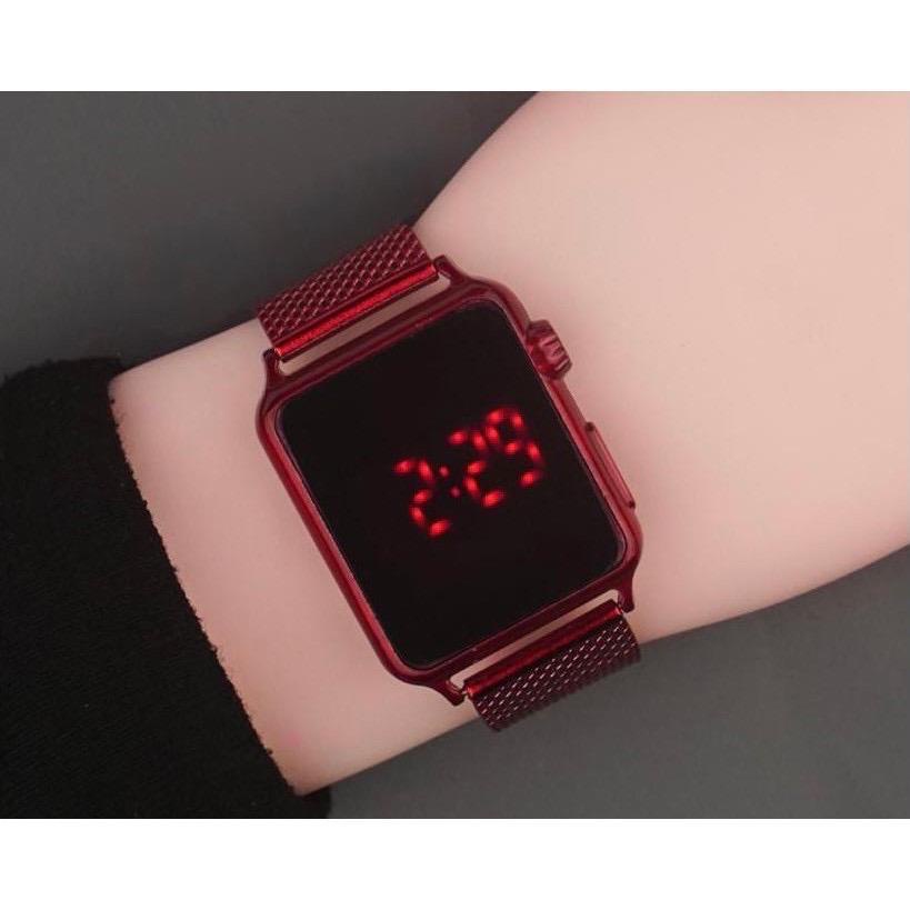 BAJ JAM TANGAN PRIA WANITA I DIGITAL WATCH RUBBER ELEKTORNIK TOUCH MAGNET LED AP022