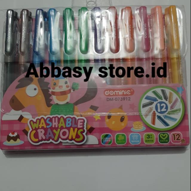 

WASHABLE CRAYON 12 WARNA/CRAYON JETREK DOMINIC DM-073912