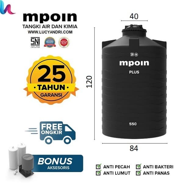 Unik Toren Air 600 Liter MPOIN 600 Wave Tangki Air Tandon tanki Mpoin Plus Berkualitas