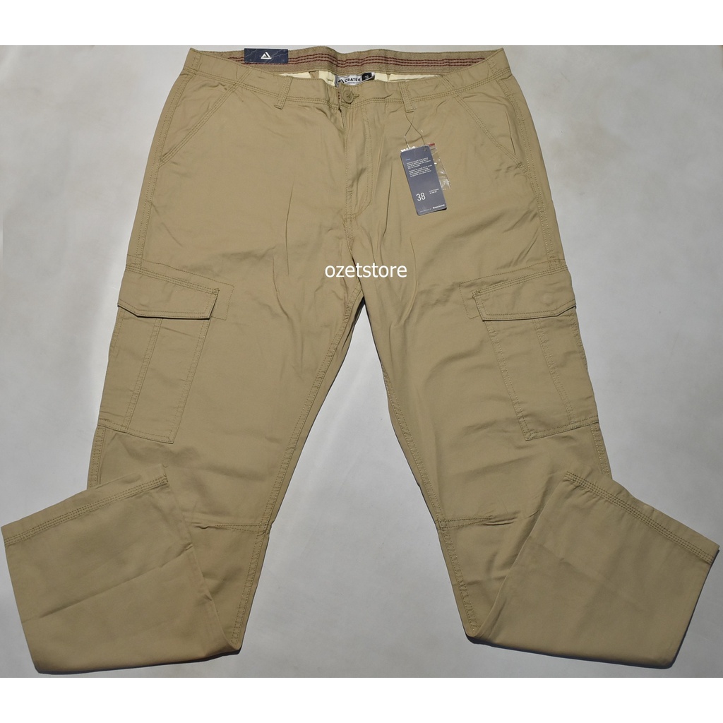 Celana Panjang Pria Jeans CRATER Khaki Cargo PRC01 ORIGINAL