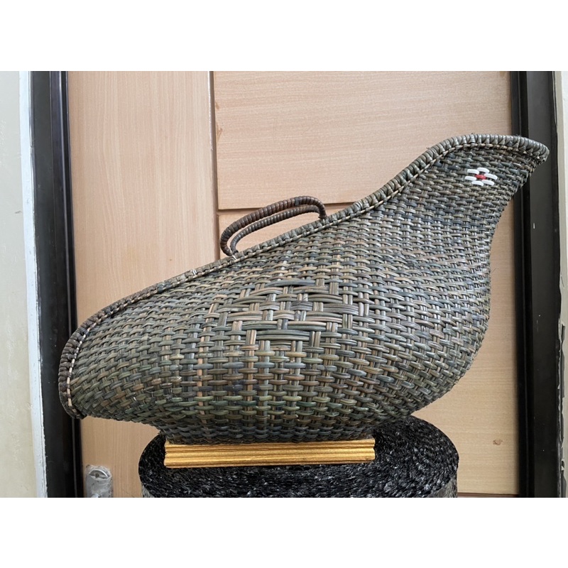 Kisa Ayam model perahu full rotan Kiso angsa Tas Keranjang Ayam