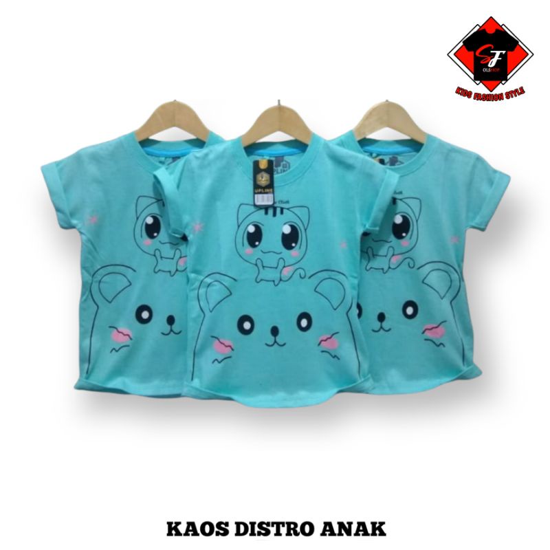 KAOS DISTRO ANAK PEREMPUAN HIJAU TOSCA BISA COD