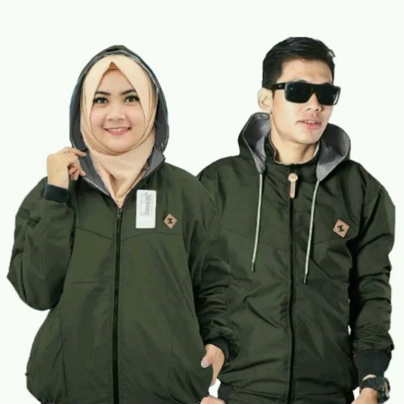 Harga Sepasang (2pcs) Jaket Couple Pria Wanita Best Seller ✔  (10 Variasi WARNA) Size M L XL XXL