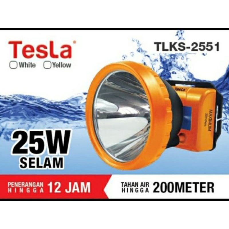 Senter Kepala Tesla 25 Watt TLKS 2251/ Senter Selam
