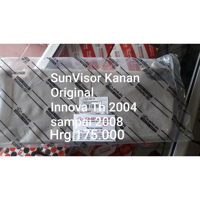 Sun Visor Kanan,Innova th 2004 sampai 2008