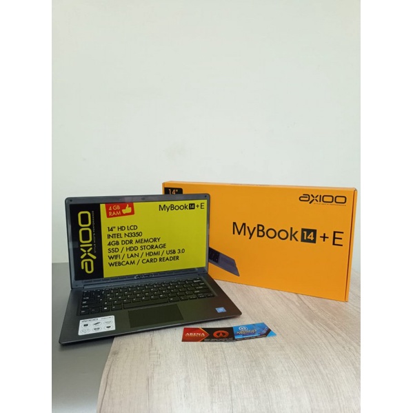 Laptop Axioo MYBOOK 14+E Celeron N3350 4GB -SSD 128GB-14 inch-DOS