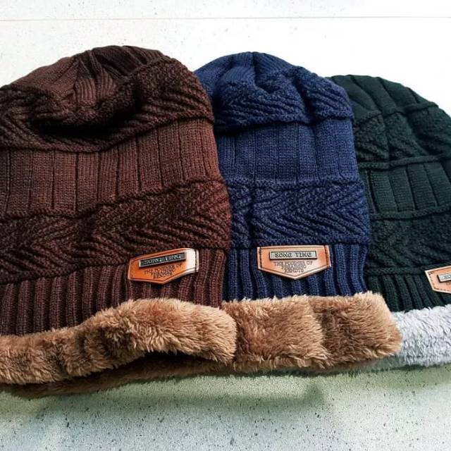 Topi Kupluk Musim Dingin Pria Wanita Winter Cap Beanie Fashion Hangat