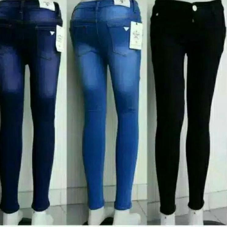 Super Bonus YANG LAGI HITZ PRADA Celana Jeans Panjang Wanita Skinny Big Size Jumbo Cewek