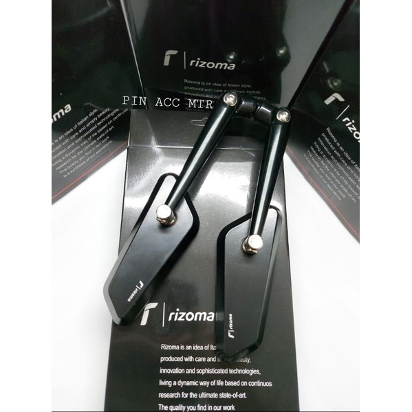 Promo Spion RIZOMA Circuit 744 Black  original r RIZOMA  Almunium Cnc/Nmax Old Nmax New Pcx150/Pcx160/Adv150/Adv160/Vario125/Vario150/Vario160/Fazzio/R15 V2 V3 V4 GSX R25 CB CBR Ninja R RR Ninja 250Fi Dill Universal Motor