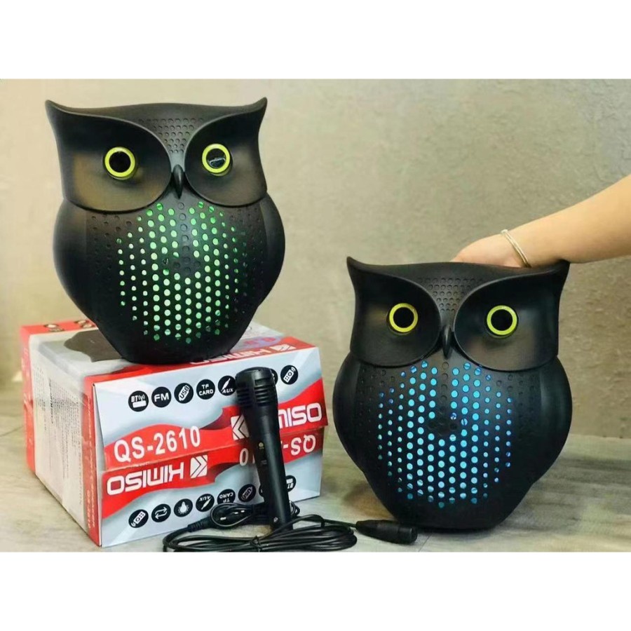 Promo Terbaru!!! Speaker Karaoke LED Bluetooth Portable Kimso QS-2610 Gratis Microphone Extra Bass Berkualitas