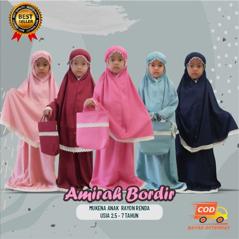 MUKENA ANAK RAYON RENDA USIA 2,5 - 7 TAHUN