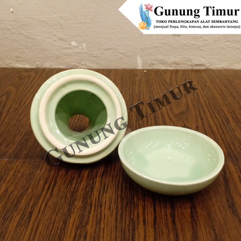 Tempat Bakar Dupa Kerucut Keramik / Tempat Hio Kerucut / Tempat Bakar Bukhur