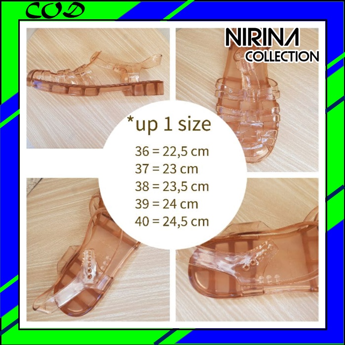 Sandal Jelly Shoes Dewasa Tranparan Gliter Wanita karet Anti Slip/Sendal Kekinian korean Style /jelly shoes import/sepatu sandal slippers