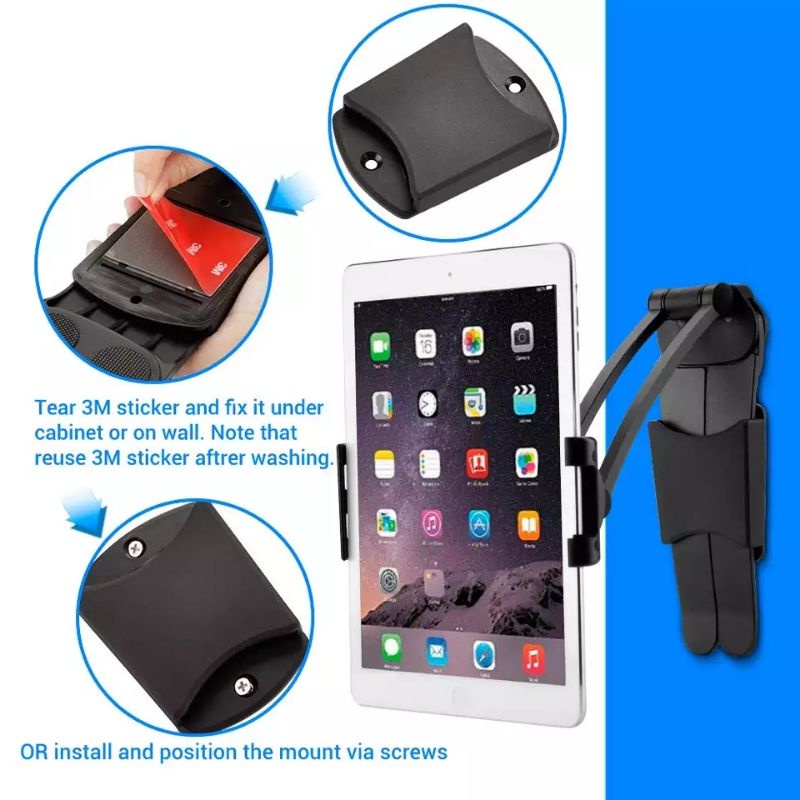 Phone Holder Handphone Tab Tablet Desktop Universal 2in1 Stand Standing meja dudukan Lipat digantung didinding