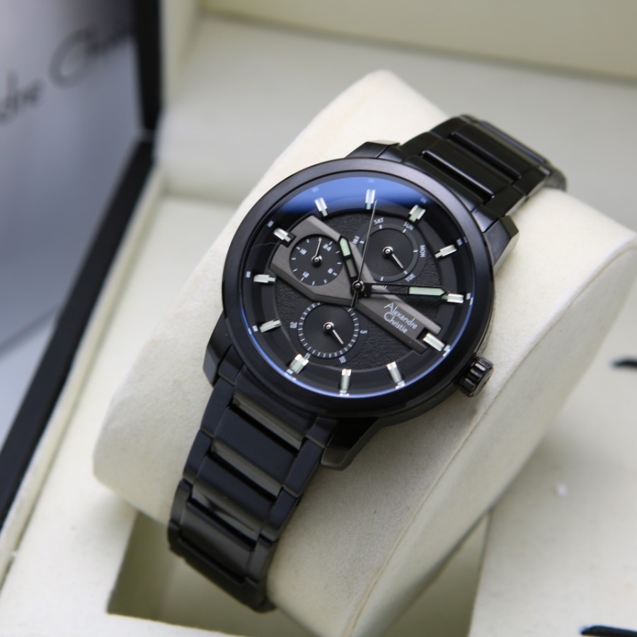 ALEXANDRE CHRISTIE AC 6562 FULL BLACK WANITA STAINLESS. ORIGINAL