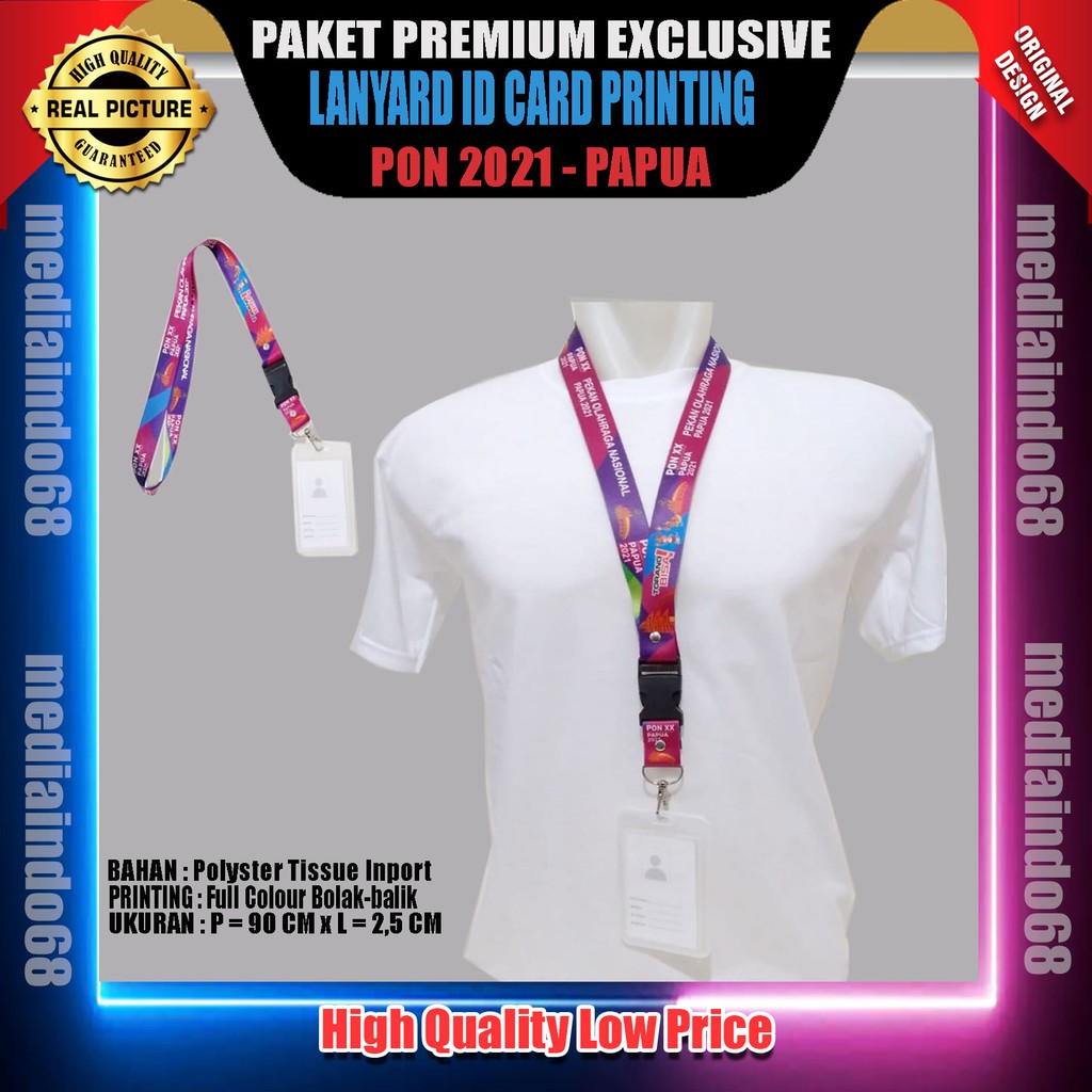 

Lanyard PON Stoper Id Card Full Printing - PAKET LENGKAP EXCLUSIVE