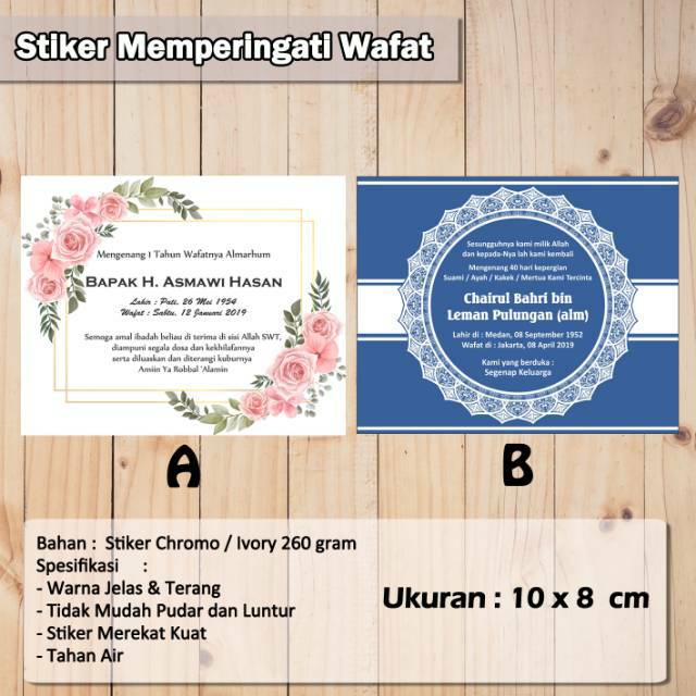  Stiker  label peringatan wafat 40 hari Shopee Indonesia