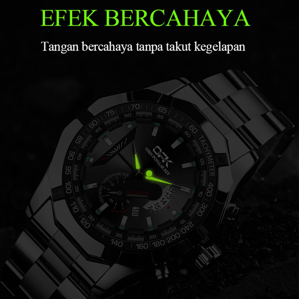 OPK Jam Tangan Pria Anti Air Original Analog Keren Tahan Bisnis Kuarsa Asli New Arrivel Model Terbar