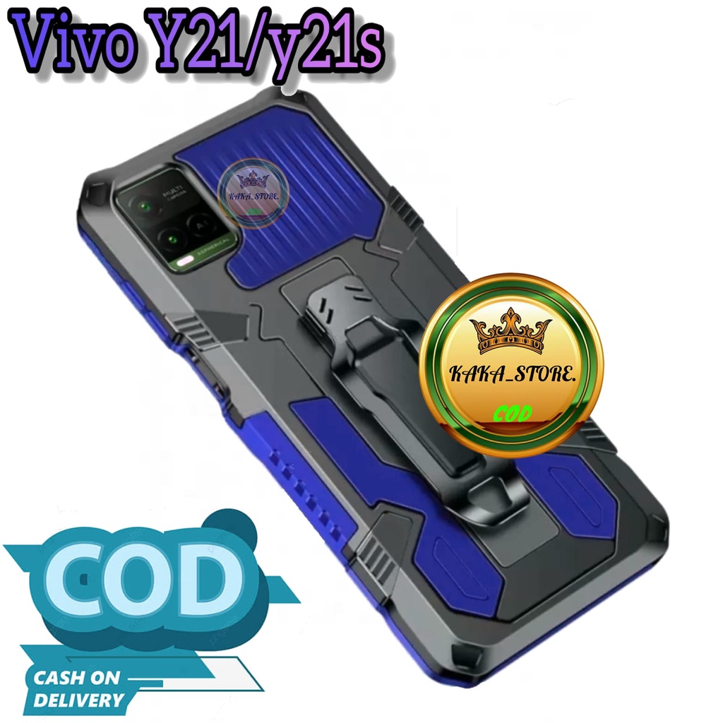 CASING HP VIVO Y21/Y21S  MODEL BARU HARD CASE KLIP KESING SILIKON STANDING CASE