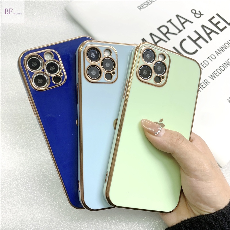 Soft Case Silikon Electroplating 6d Cover Iphone 11 12 13 Pro Max X Xr Xsmax 6 7 8 Plus 11promax