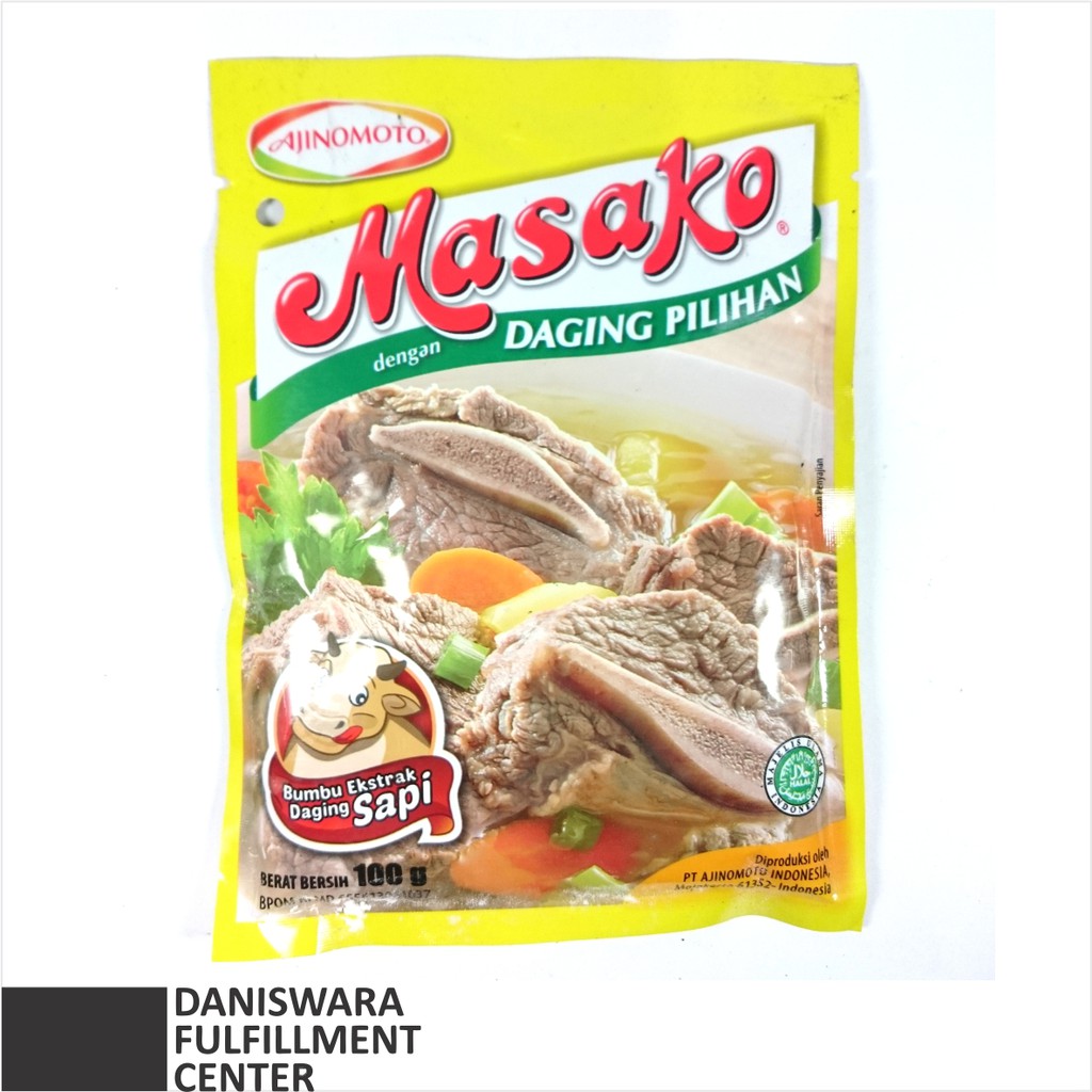 

Masako Sapi Kemasan 1 Renceng isi 10 Sachet