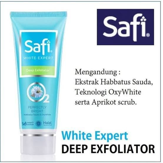 SAFI White Expert Deep Exfoliator (Scrub/Skrub lembut) 100% HALAL 100g 4.9