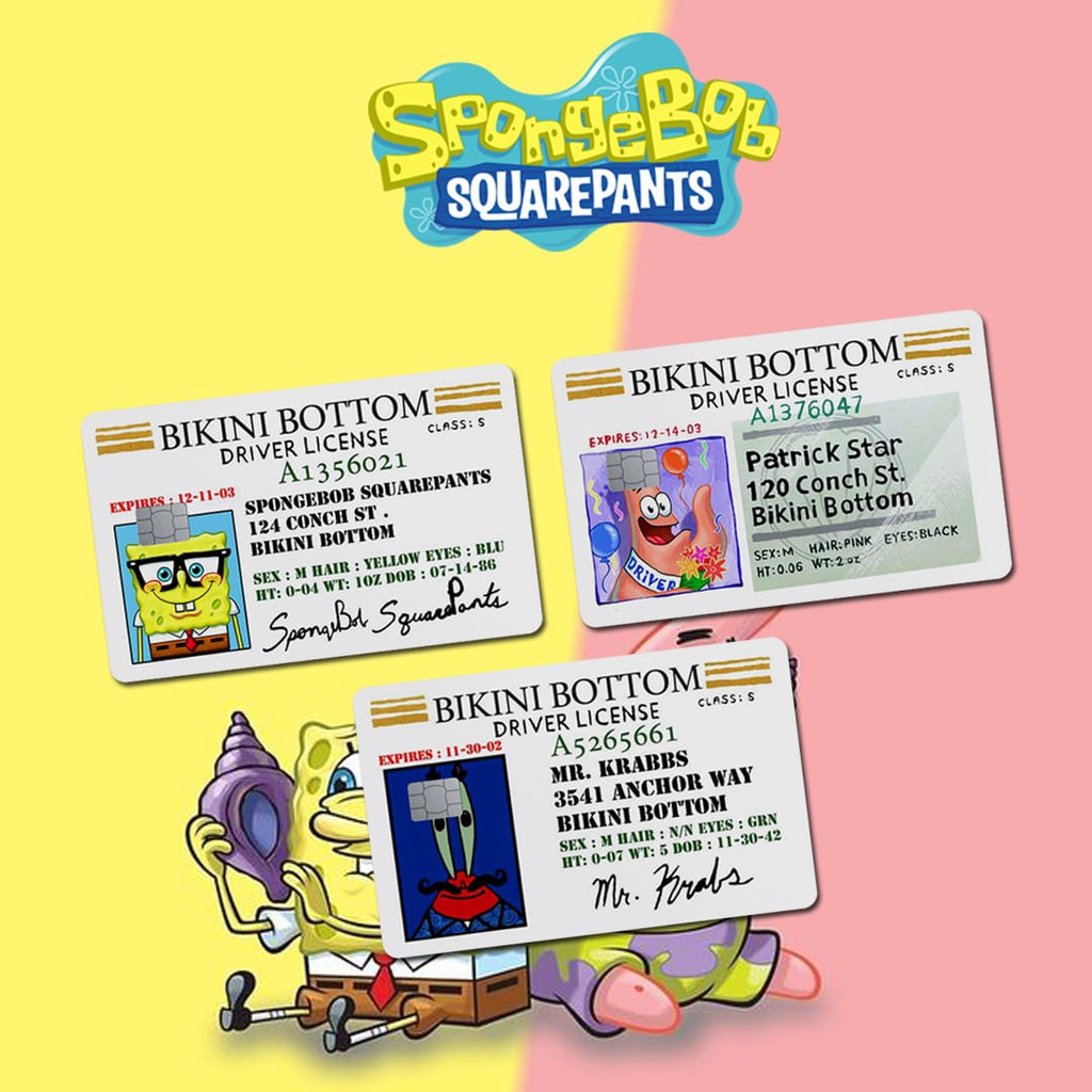 

SPONGEBOB EDITION | GARSKIN / STICKER KARTU ATM / SKIN KARTU ATM / DEBIT / CREDIT / EMONEY / FLAZZ