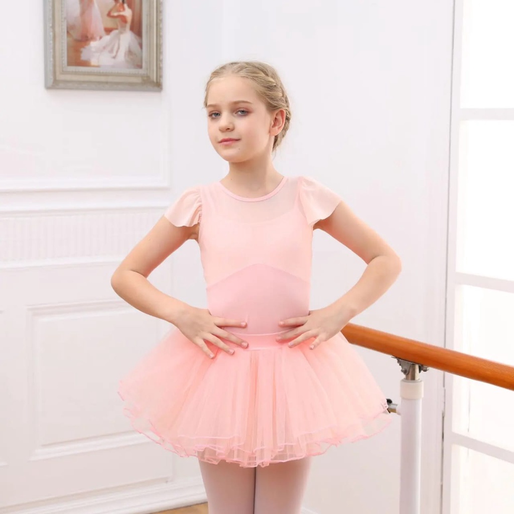 BAJUKIDDIE BOW LEOTARD BAJU BALET BALLERINA GYMNASTIC SENAM ANAK REMAJA CEWEK IMPOR ADEM NYAMAN