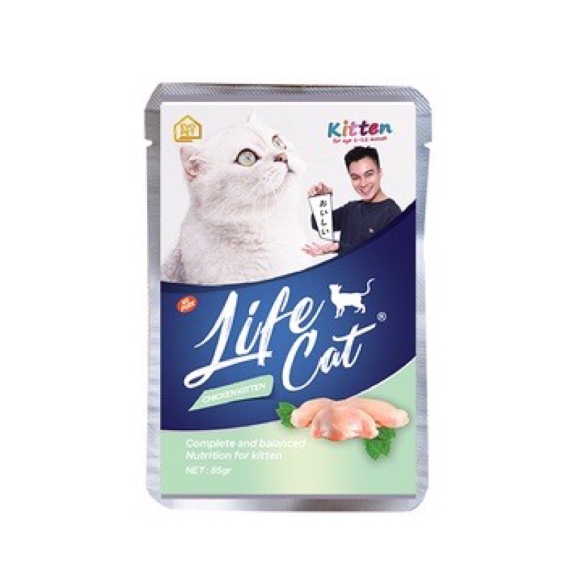 Makanan Basah kucing saset Life Cat Pouch 85g