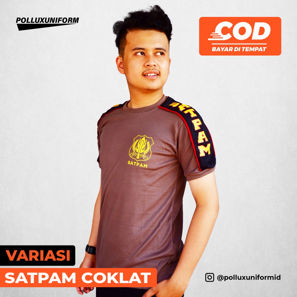 Security Satpam kaos security terbaru baju kaos dalaman satpam security coklat Terbaru murah kaos se
