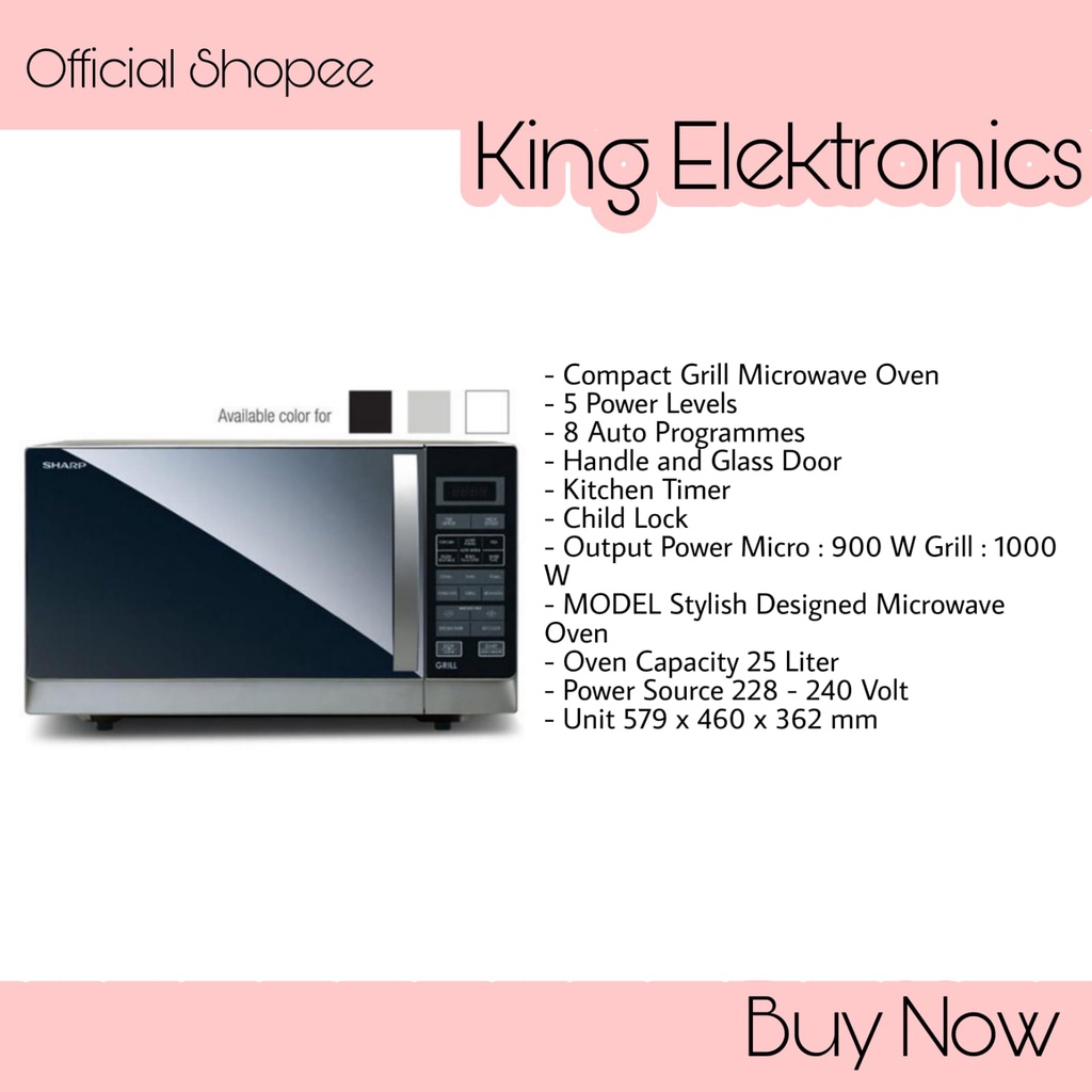 Microwave Oven Sharp R 728 / Microwave sharp/Microwave R 728 S/K/GARANSI RESMI 1 TAHUN