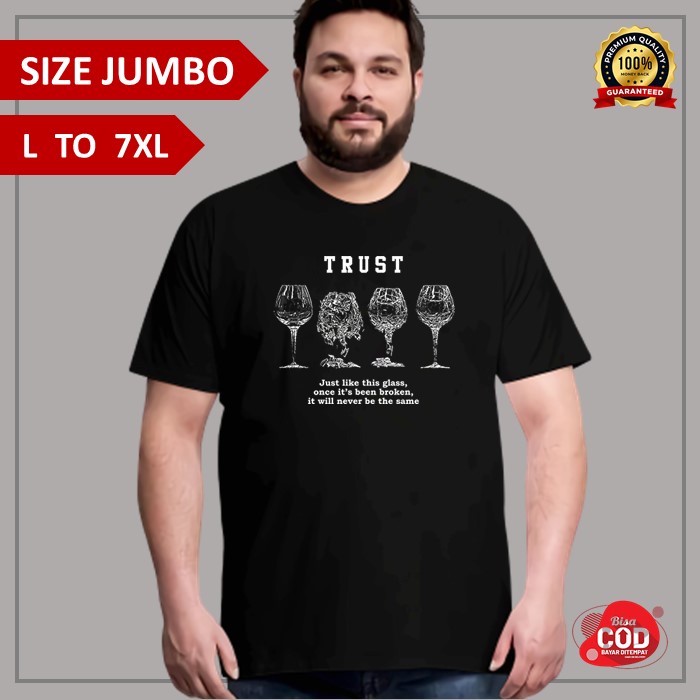 Kaos Laki-Laki Jumbo Tshirt Cowok Bigsize Atasan Pria Oversize Lengan Pendek Katun Size L-7XL