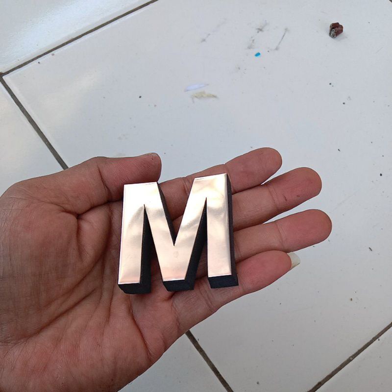 Huruf dan angka 5cm stainless spon