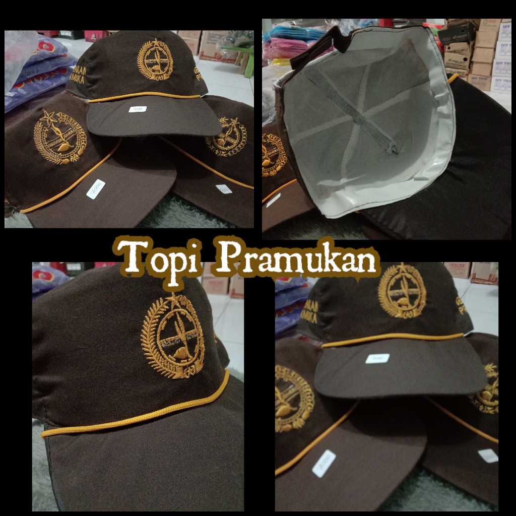 TOPI GERAKAN PRAMUKA SD LAKI-LAKI - TOPI SEKOLAH - TOPI SD PRAMUKA - TOPI COKLAT SD LAKI LAKI