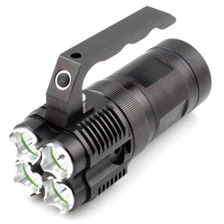 Senter LED 4 Quad Core Lamp Rechargeable 40W