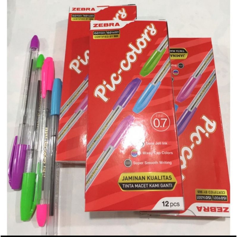 

Bolpoint Pulpen Zebra Pic-colors 0.7mm (12 pcs)