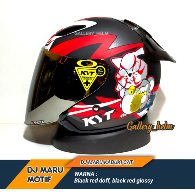 HELM KYT DJ MARU KABUKI CAT DOFF | PAKET GANTENG KYT DJ MARU