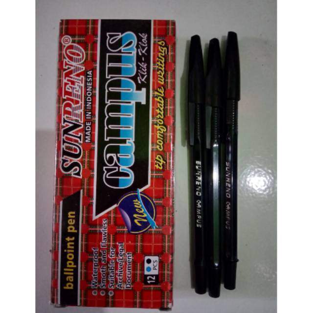 

1 pcs Pulpen Gel Warna Hitam M2000 Sunreno Campus M2000nd