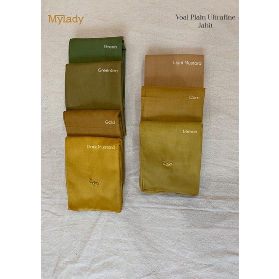Part 1 Mylady Hijab Plain Voal Ultrafine by Myladyhijab dark mustard silver broken white optic white-3