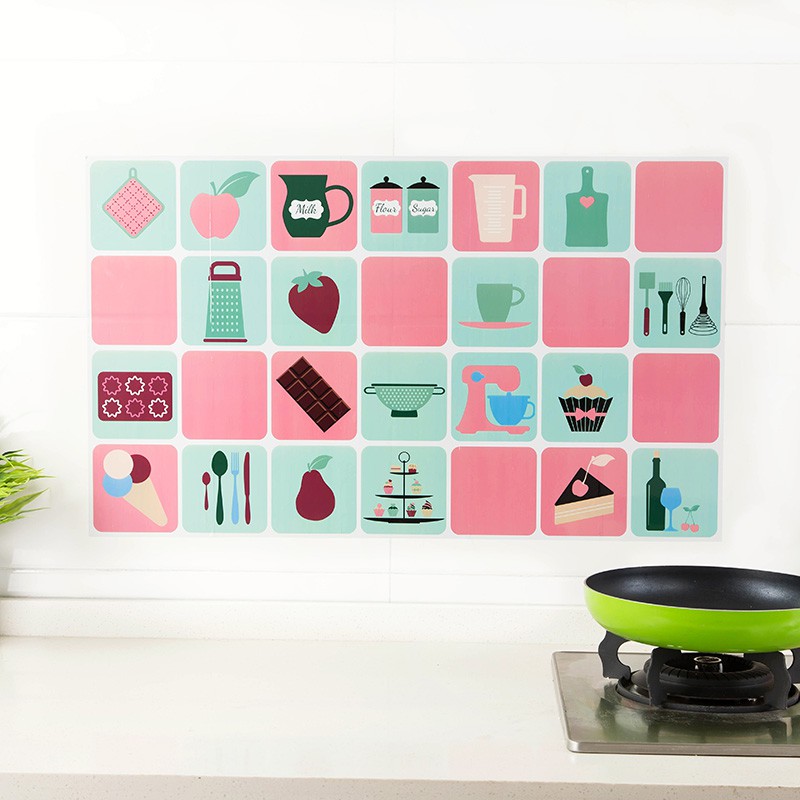 (COD) Wallpaper Dapur wall sticker dapur anti air anti minyak stiker aluminium foil MX2618