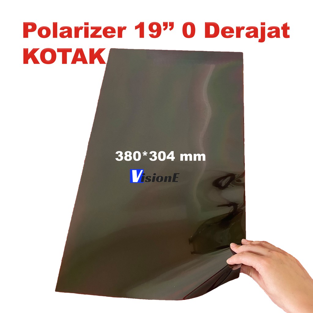 POLARIZER LCD 19 INCH 0 DERAJAT polariser LCD LED dimensi 380*304 MM KOTAK