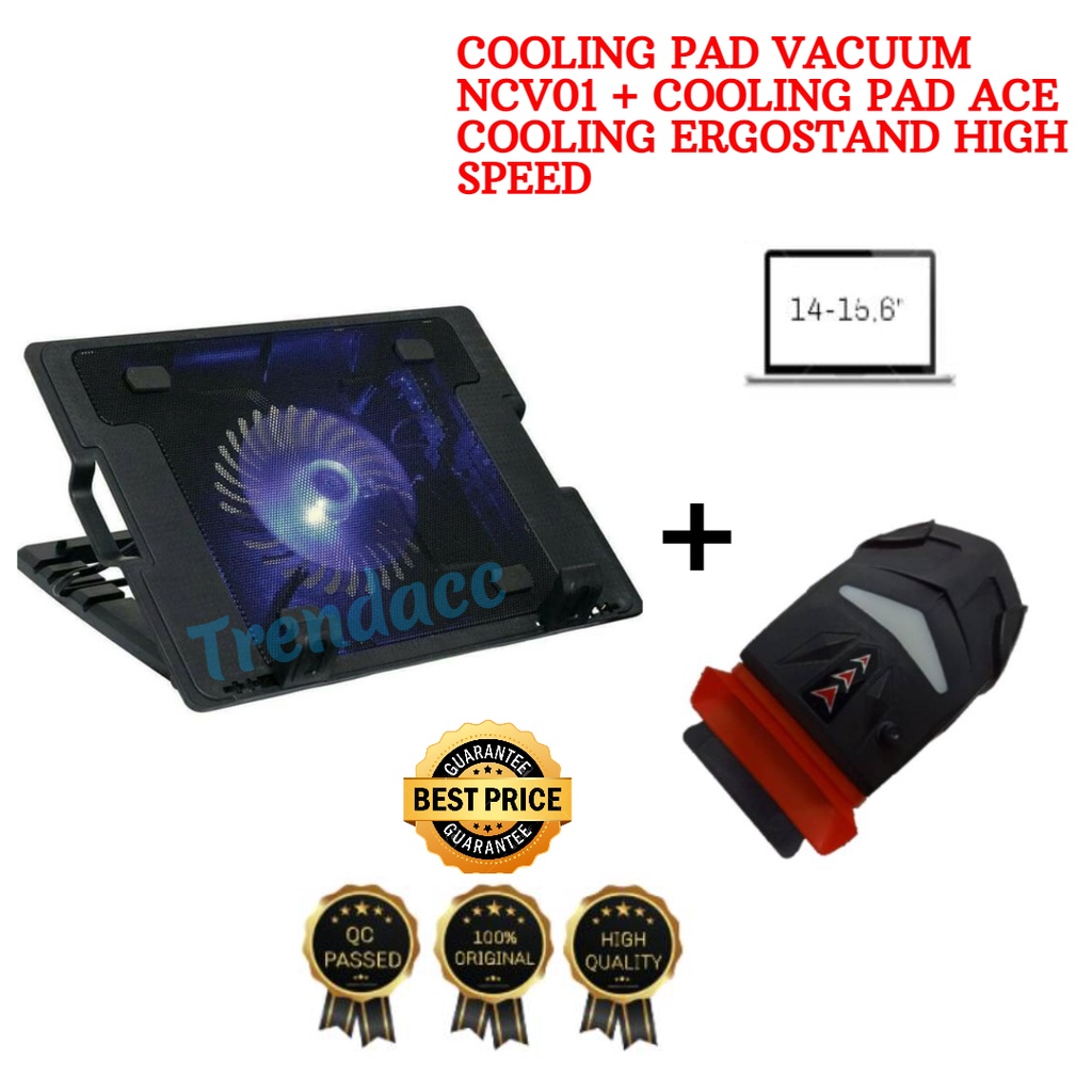 Trend-Cooling pad bundling ace cooling ergostand high speed 15,6inch + cooler fan vacuum ncv001