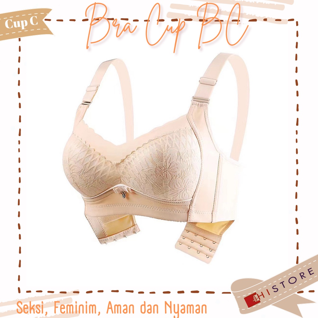 [HI] Bra BH Fashion Wanita Cup 3/4BC Bra wanita Premium BH Busa Tipis Tanpa Kawat Sangat Nyaman A88